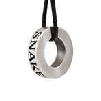 Snake Bones Ring Pendant // Sterling Silver