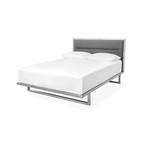 Midway Bed // King ((DISC) Stainless Steel + Varsity Charcoal)