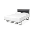 Midway Bed // Queen ((DISC) Stainless Steel + Varsity Charcoal)