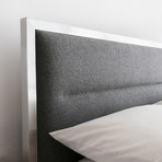 Midway Bed // King ((DISC) Stainless Steel + Varsity Charcoal)