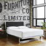 Midway Bed // Queen ((DISC) Stainless Steel + Varsity Charcoal)