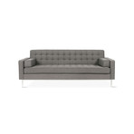 Spencer Sofa // Stainless Steel Base (Parliament Moss)