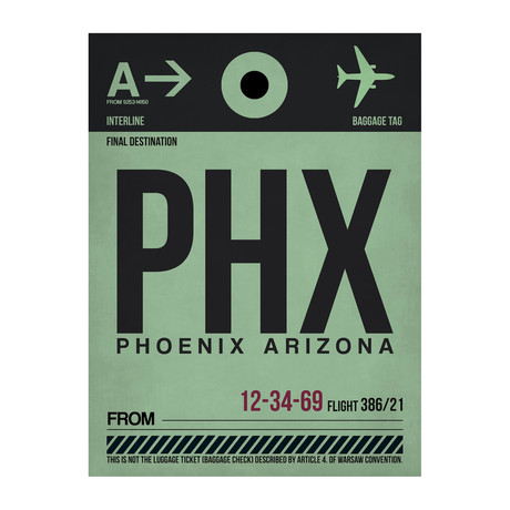 PHX Phoenix Luggage Tag
