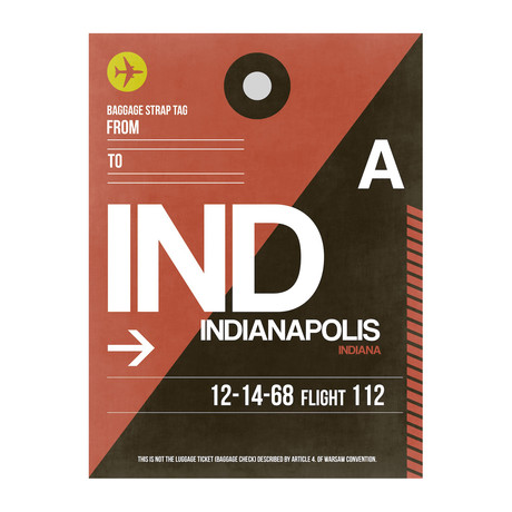 IND Indianapolis Luggage Tag