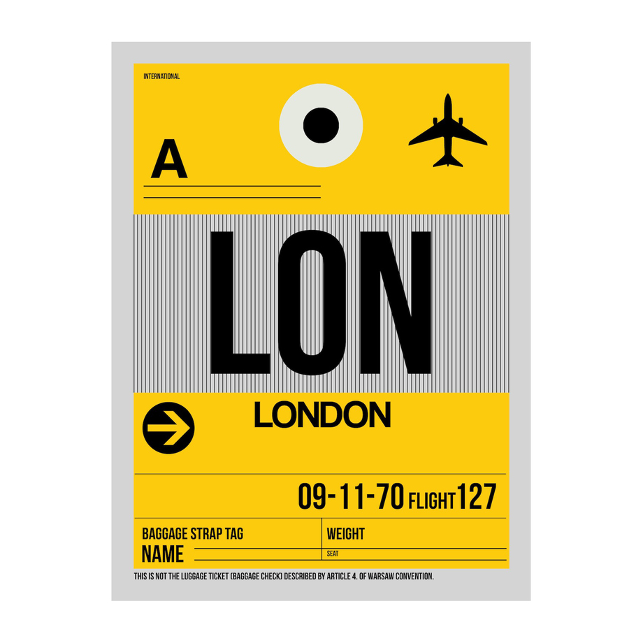 Airport Tags TravelInspired Typography Prints Touch of Modern