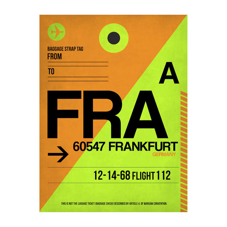 FRA Frankfurt Luggage Tag
