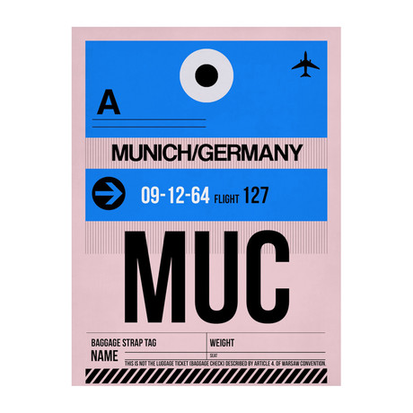 MUC Munich Luggage Tag