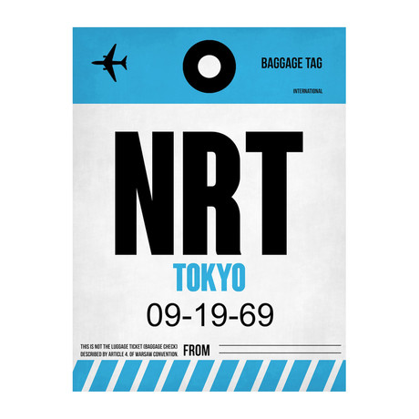 NRT Tokyo Luggage Tag