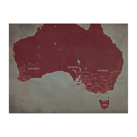 Australia Wine Regions (Unframed)