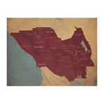 California Wine Country Regions (Unframed)