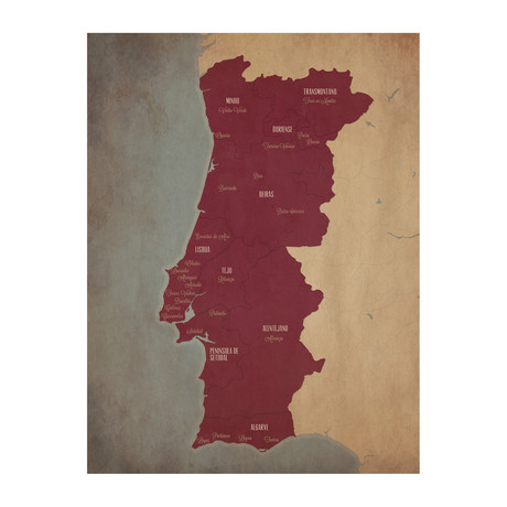 Portugal Wine Regions (Unframed)
