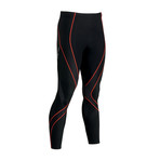 Insulator Endurance Pro Tights // Black + Orange (XL)