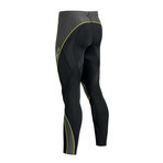 Pro Tights // Black + Grey + Yellow (XL)