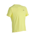 Short-Sleeved Ventilator Mesh Top // Yellow (S)