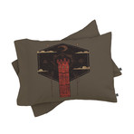 The Crimson Tower Pillow Case // Set of Two