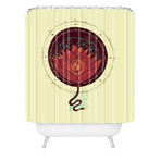 The Red Lotus Shower Curtain