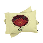 The Red Lotus Pillow Case // Set of Two