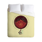 The Red Lotus Duvet Cover (Twin)