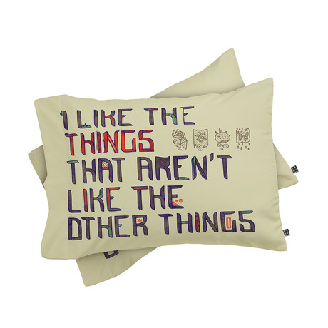 The Things I Like Pillow Case // Set of Two