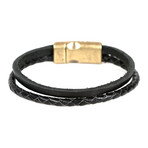 Ayse Leather Bracelet // Brown + Black