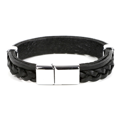 Eren Leather Bracelet // Black