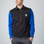 Elysium Jacket // Black + Cyan + Charcoal (XL)