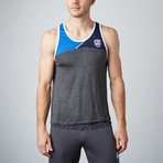 Team FR Tank // Charcoal + Sky + Navy (M)