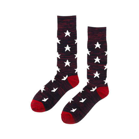 Americana Stripe Socks // Navy + White + Red // Set of 2