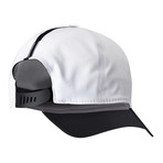 Justin Single Stripe Baseball Cap // White + Black