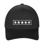 5-Star Baseball Cap // Black + White (Medium)