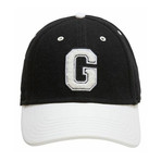 Gents Varsity Baseball Cap // Black + White