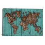 Wood Map #2 (26"W x 18"H x 0.75"D)