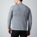 Long-Sleeve Henley Knit // Light Grey (L)