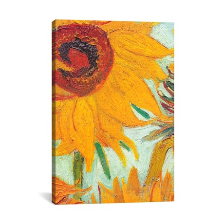 Twelve Sunflowers (Details) // Vincent van Gogh // 1888 (18"W x 26"H x 0.75"D)
