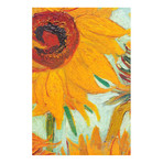 Twelve Sunflowers (Details) // Vincent van Gogh // 1888 (18"W x 26"H x 0.75"D)
