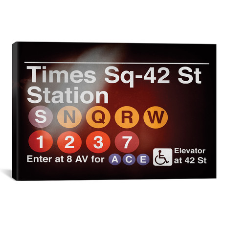 Subway Times Square - 42 Street Station // Philippe Hugonnard (18"W x 26"H x 0.75"D)