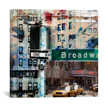 One Way Broadway // Luz Graphics (18"W x 18"H x 0.75"D)