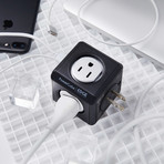 Edge Industry // PowerCube Original USB Surge Protected // Black + Silver // Limited Edition (Pack of 1)