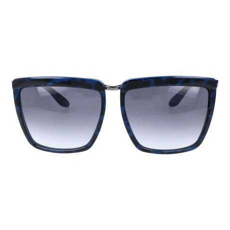 Thin Bridge Square Sunglasses // Blue