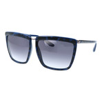 Thin Bridge Square Sunglasses // Blue