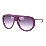 Chunky Rim Flat Top Aviator // Purple