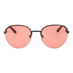 Round Frameless Sunglasses // Rose