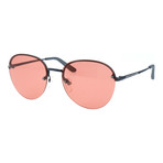 Round Frameless Sunglasses // Rose