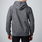 Matt Raglan Henley Hoodie // Black (L)