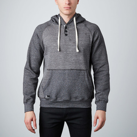 Matt Raglan Henley Hoodie // Gray (XS)