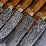Handmade Damascus Kitchen Knife // 5 Piece Set // KCH-19