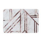 Dark Marble Mosaic // Bath Mat (17" L x 24"W)