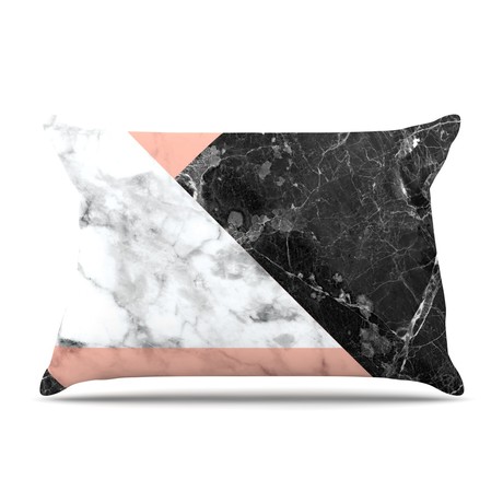 Geo Marble + Coral // Pillowcase (Standard)