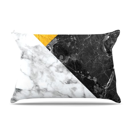 Geo Marble + Gold // Pillowcase (Standard)