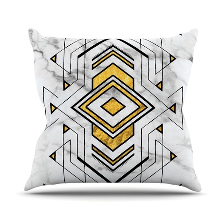 Geo Marble Graphic // Throw Pillow (16" L x 16"W)